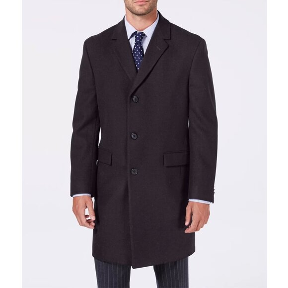 Nautica Other - NWT Nautica Men's Classic-Fit Batten Overcoat Black Sz 38R $350 Charcoal Grey